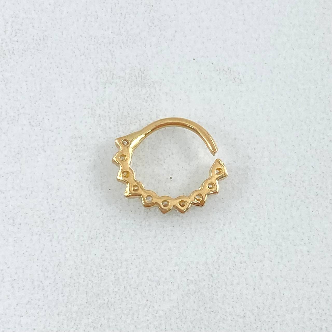 Piercing Aro Tupido 0.5gr / 1cm / Nac.Esp.Oro 18K