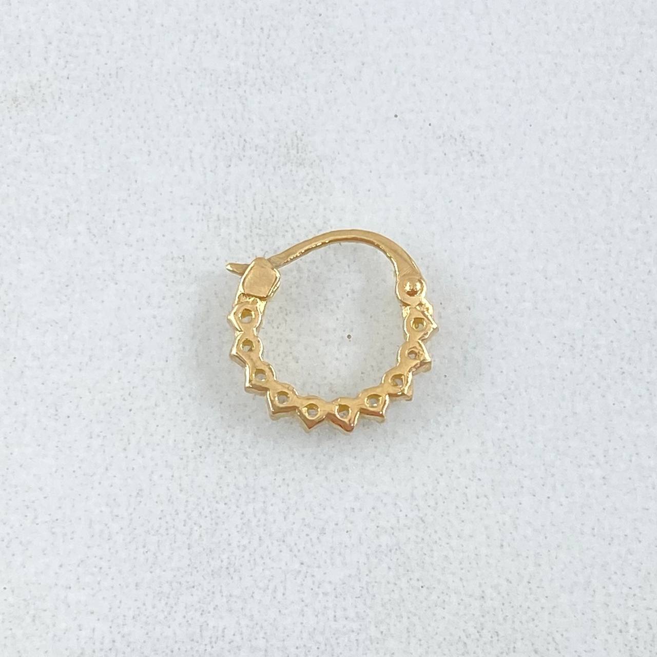 Piercing Candonga Tupida 0.5gr / 1cm / Nac.Esp.Oro 18K *
