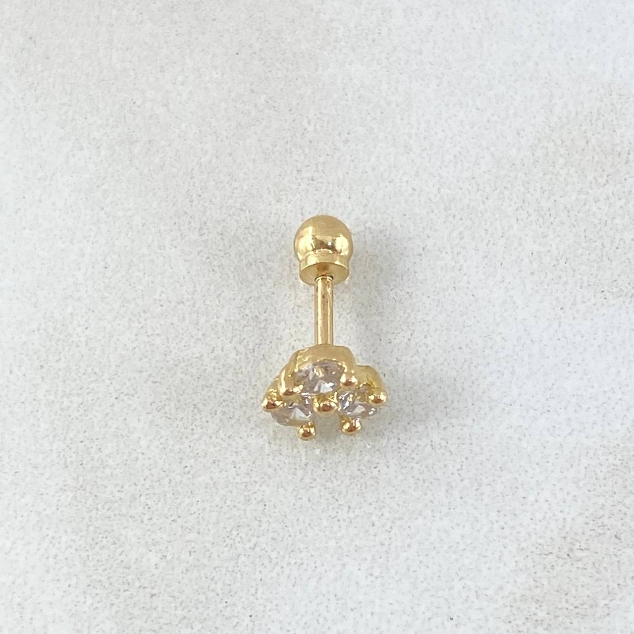Piercing Flor 0.6gr / 1cm / Nac.Esp.Oro 18K ©