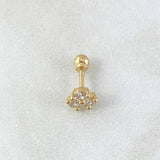 Piercing Flor 0.6gr / 1cm / Nac.Esp.Oro 18K ©