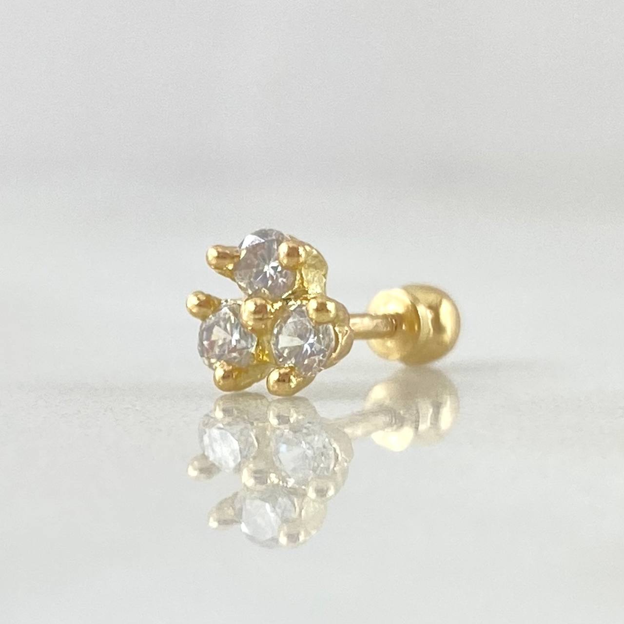 Piercing Flor 0.6gr / 1cm / Nac.Esp.Oro 18K ©