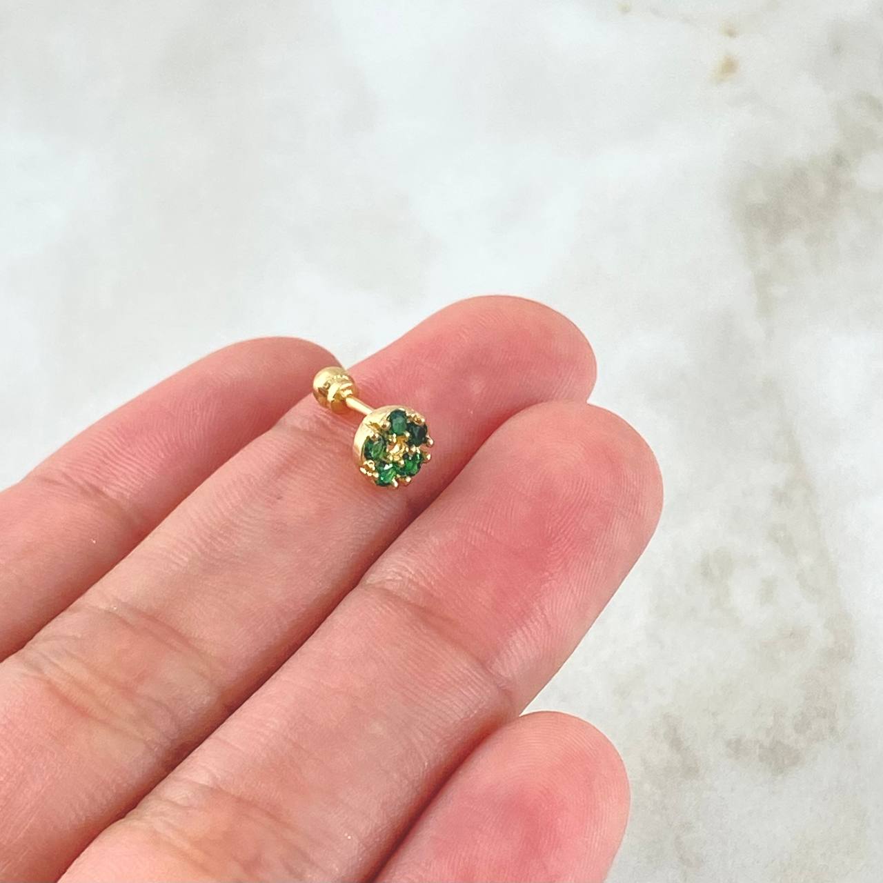 Piercing Flor 0.65gr / 1cm / Nac.Esp.Oro 18K ©