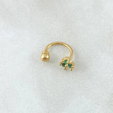 Piercing Curvo Flor 0.6gr / 1cm / Nac.Esp.Oro 18K ©