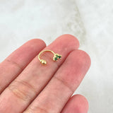 Piercing Curvo Flor 0.6gr / 1cm / Nac.Esp.Oro 18K ©