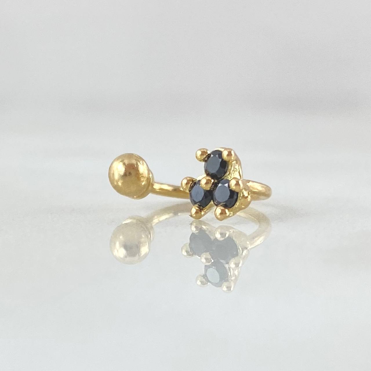 Piercing Curvo Flor 0.6gr / 1cm / Nac.Esp.Oro 18K !