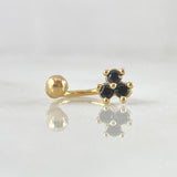 Piercing Curvo Flor 0.6gr / 1cm / Nac.Esp.Oro 18K !