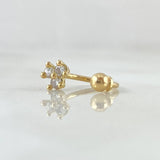 Piercing Curvo Flor 0.6gr / 1cm / Nac.Esp.Oro 18K ©