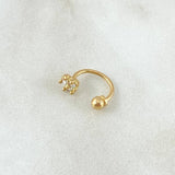 Piercing Curvo Flor 0.6gr / 1cm / Nac.Esp.Oro 18K ©