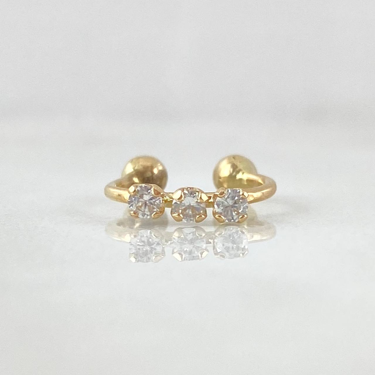 Piercing Earcuff Simulador 0.55gr / 1.4cm / Nac.Esp.Oro 18K