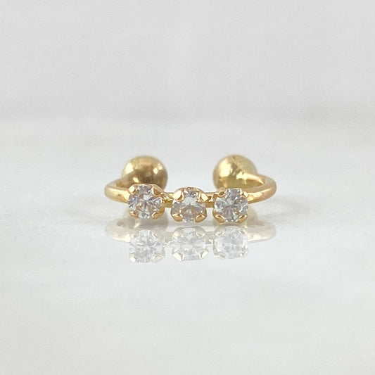 Piercing Earcuff Simulador 0.55gr / 1.4cm / Nac.Esp.Oro 18K