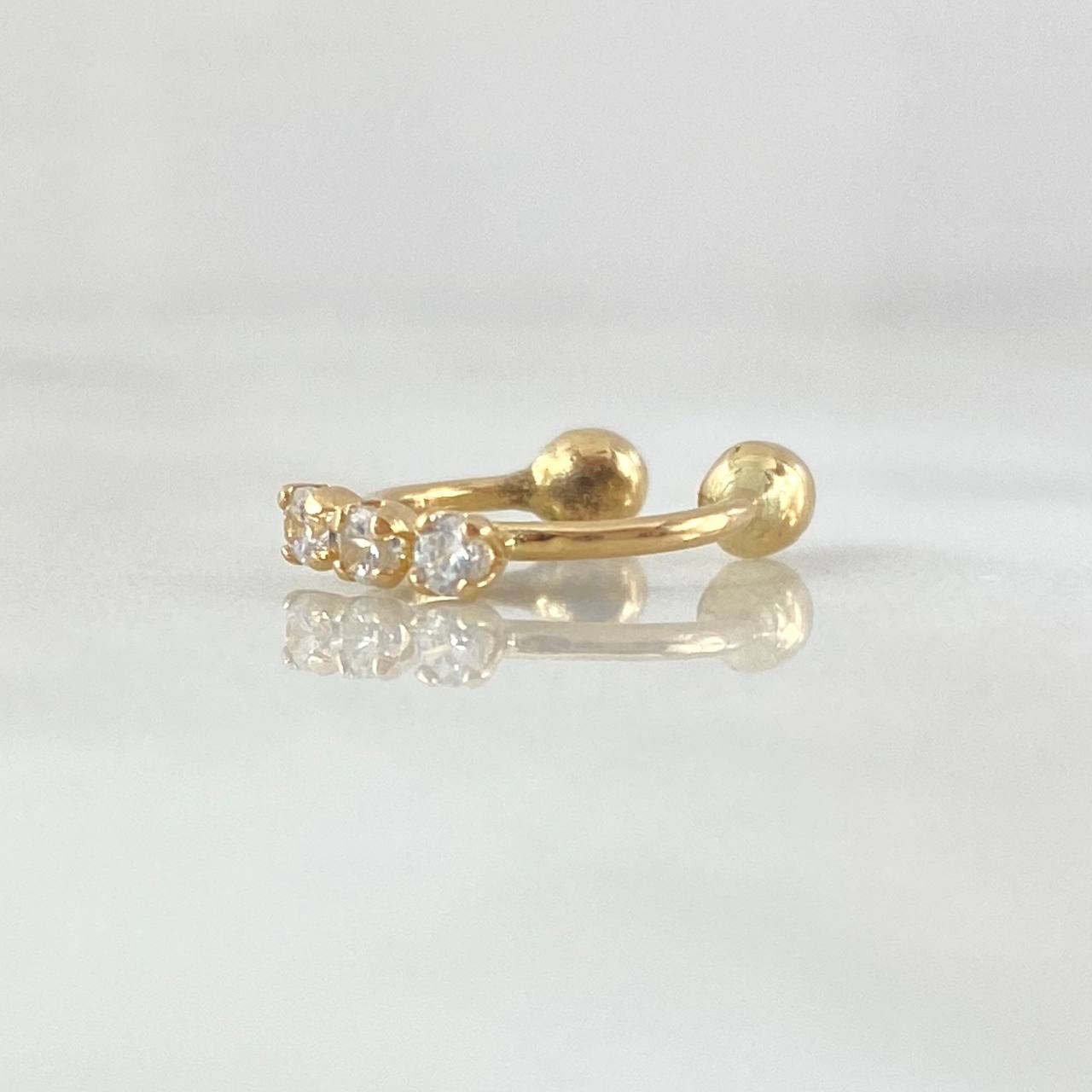 Piercing Earcuff Simulador 0.55gr / 1.4cm / Nac.Esp.Oro 18K