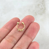 Piercing Earcuff Simulador 0.55gr / 1.4cm / Nac.Esp.Oro 18K