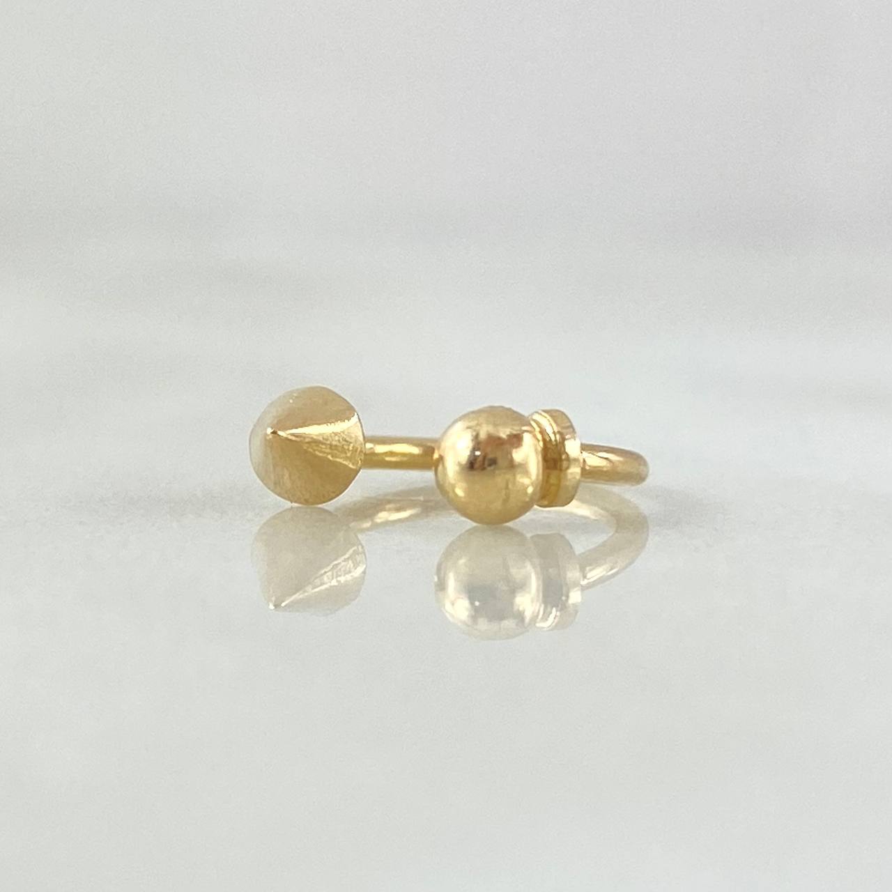 Piercing Curvo Punta 0.5gr / 1cm / Nac.Esp.Oro 18K
