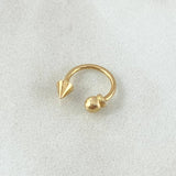 Piercing Curvo Punta 0.5gr / 1cm / Nac.Esp.Oro 18K