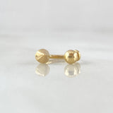 Piercing Curvo Punta 0.5gr / 1cm / Nac.Esp.Oro 18K