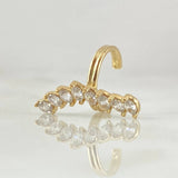 Piercing Earcuff Linea Curva 1.2gr / 1.8cm / Nac.Esp.Oro 18K ©