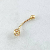 Piercing Ombligo Circulo 0.85gr / 2.1cm / Oro Amarillo 18K *