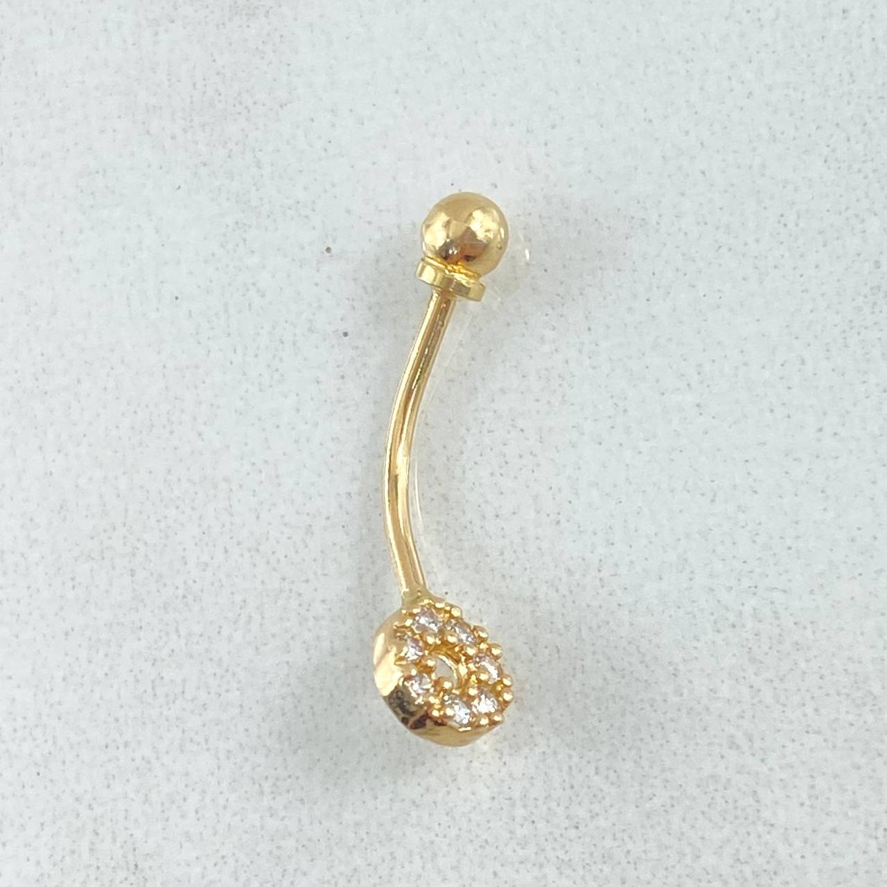 Piercing Ombligo Circulo 0.8gr / 2.1cm / Oro Amarillo 18K (Joya) ©