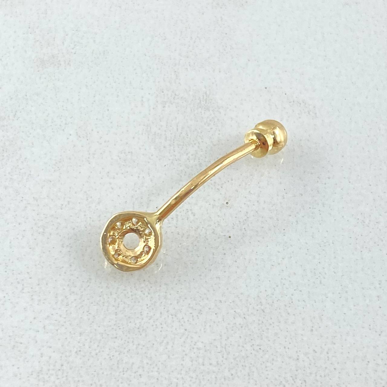 Piercing Ombligo Circulo 0.8gr / 2.1cm / Oro Amarillo 18K (Joya) ©