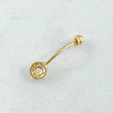 Piercing Ombligo Circulo 0.85gr / 2.1cm / Oro Amarillo 18K *