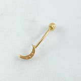 Piercing Ombligo Luna 0.45gr / 2cm / Nac.Esp.Oro 18K