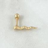 Piercing Onda 0.45gr / 1.3cm / Nac.Esp.Oro 18K