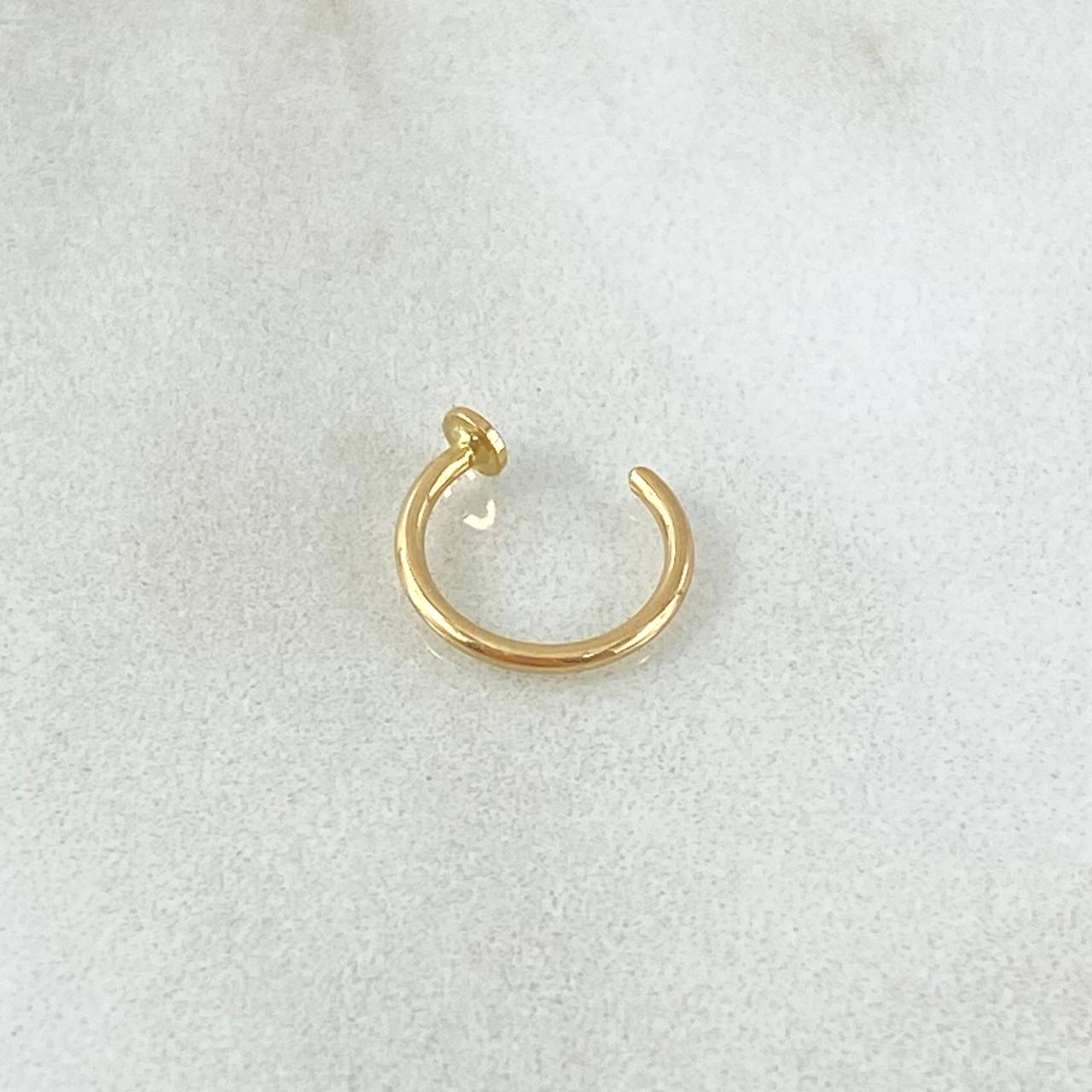 Piercing Earcuff Simulador 0.3gr / 1cm / Nac.Esp.Oro 18K