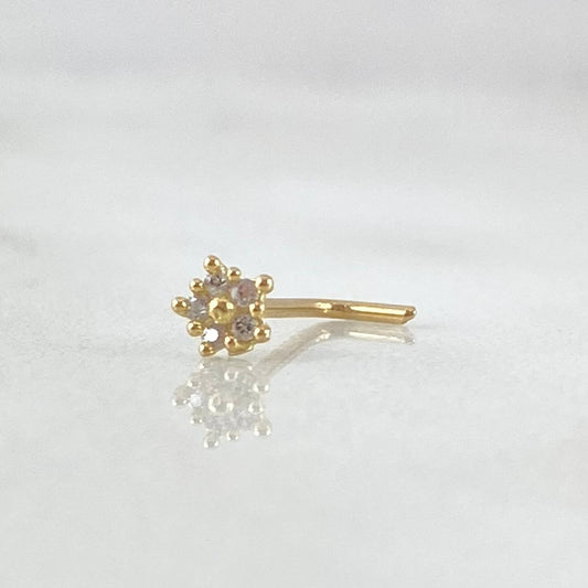 Piercing Chispa Flor 0.15gr / Nac.Esp.Oro 18K