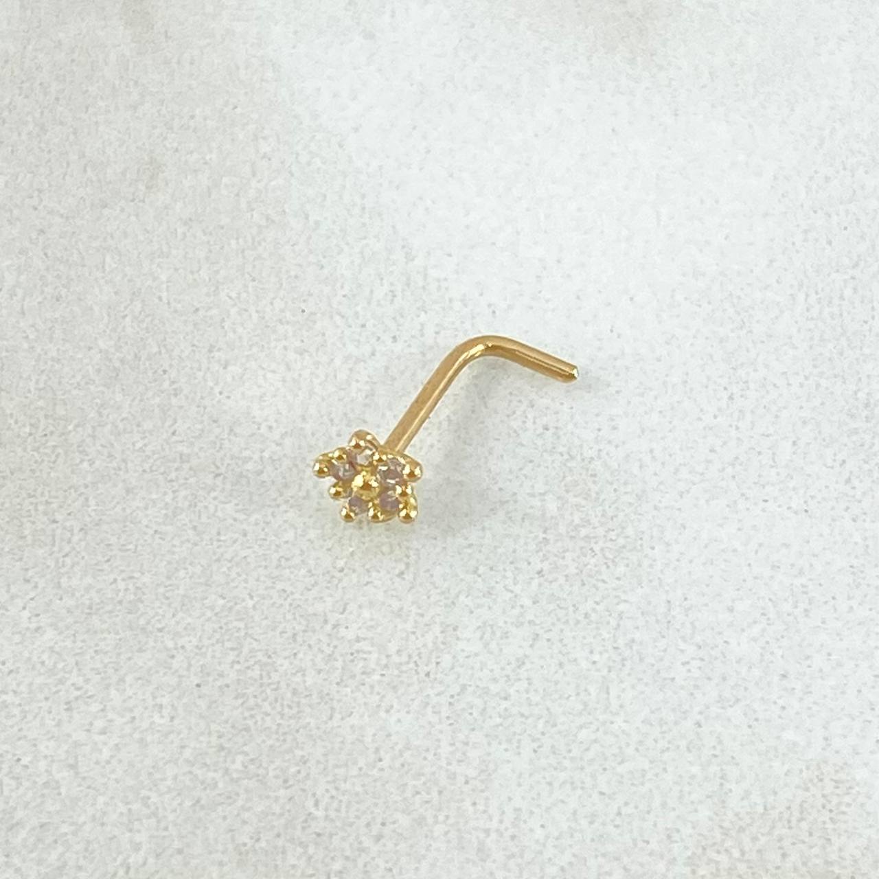 Piercing Chispa Flor 0.15gr / Nac.Esp.Oro 18K *