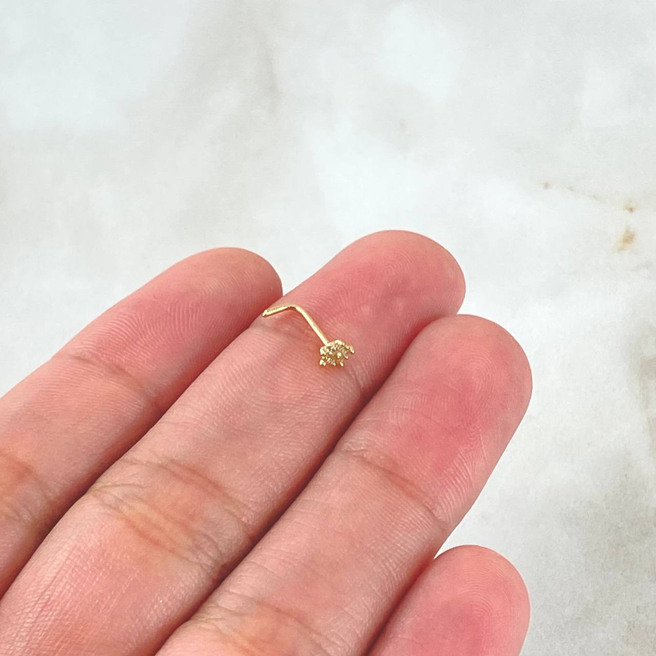 Piercing Chispa Flor 0.15gr / Nac.Esp.Oro 18K *