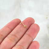 Piercing Chispa Flor 0.15gr / Nac.Esp.Oro 18K *