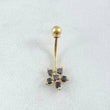 Piercing Ombligo Flor 0.6gr / 2cm / Nac.Esp.Oro 18K ©