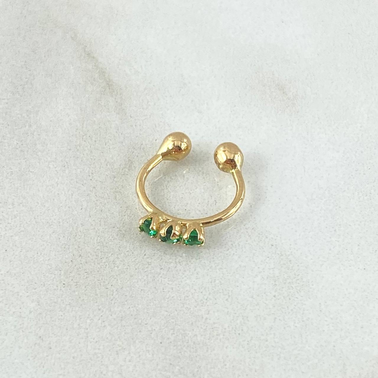 Piercing Earcuff Simulador 0.55gr / 1cm / Nac.Esp.Oro 18K ©