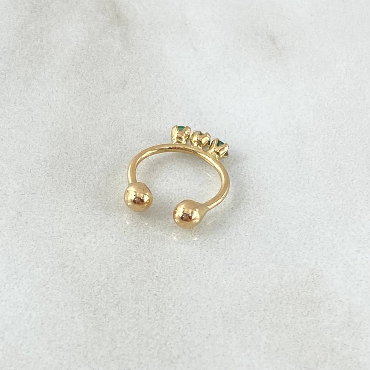 Piercing Earcuff Simulador 0.55gr / 1cm / Nac.Esp.Oro 18K ©