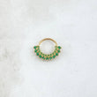 Piercing Earcuff Tiara Maya 1.05gr / 1.3cm / Circones Blancos Oro Amarillo 18K (Joya) ©