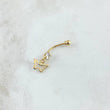 Piercing Mariposa Silueta Colgante 0.65g / 2.5cm Oro Amarillo 18K