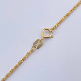 Set Cadena Lazo/ 0.95gr/45cm/0.7mm + Dije Virgen Guadalupe/0.3gr/1.5cm Troquelado Oro 18K (Oferta) $