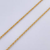 Set Cadena Lazo /0.85gr/45cm/0.7mm + Dije Virgen Milagrosa/0.30gr/1.5cm Troquelado Oro 18K (Oferta) $