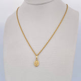 Set Cadena Lazo/ 0.95gr/45cm/0.7mm + Dije Virgen Guadalupe/0.3gr/1.5cm Troquelado Oro 18K (Oferta) $