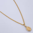 Set Cadena Lazo/ 0.95gr/45cm/0.7mm + Dije Virgen Guadalupe/0.3gr/1.5cm Troquelado Oro 18K (Oferta) $