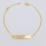 Pulso Modulable Plano Placa Rectangular 1.4 g / 17.5 cm - 15.2 cm / 1.5 mm Oro Amarillo 18K