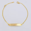 Pulso Modulable Plano Placa Rectangular 1.45 g / 17.2 cm - 15.2 cm / 1.5 mm Oro Amarillo 18K