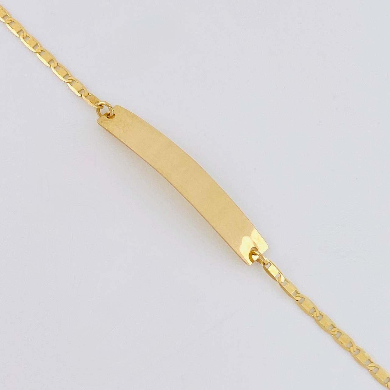 Pulso Modulable Plano Placa Rectangular 1.4 g / 17.5 cm - 15.2 cm / 1.5 mm Oro Amarillo 18K