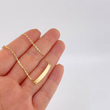 Pulso Modulable Plano Placa Rectangular 1.4 g / 17.5 cm - 15.2 cm / 1.5 mm Oro Amarillo 18K