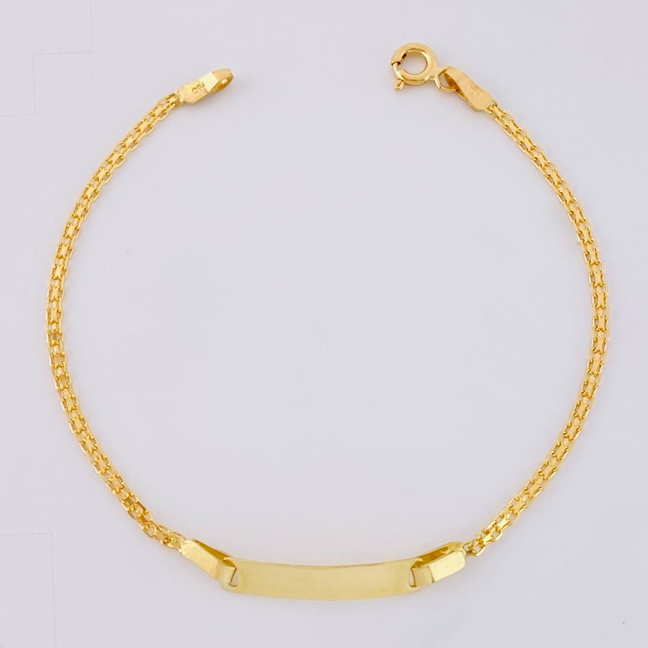 Pulso Chino Placa Rectangular 1.9 g / 16.4 cm / 1.6 mm Oro Amarillo 18K