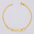 Pulso Chino Placa Rectangular 1.9 g / 16.4 cm / 1.6 mm Oro Amarillo 18K