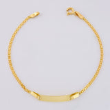Pulso Chino Placa Rectangular 1.9 g / 16.4 cm / 1.6 mm Oro Amarillo 18K