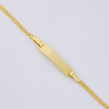 Pulso Chino Placa Rectangular 1.9 g / 16.4 cm / 1.6 mm Oro Amarillo 18K