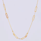 Cadena Aro Seguido Clip Balin 2.25g / 45cm / 0.85mm Tres Oros 18K