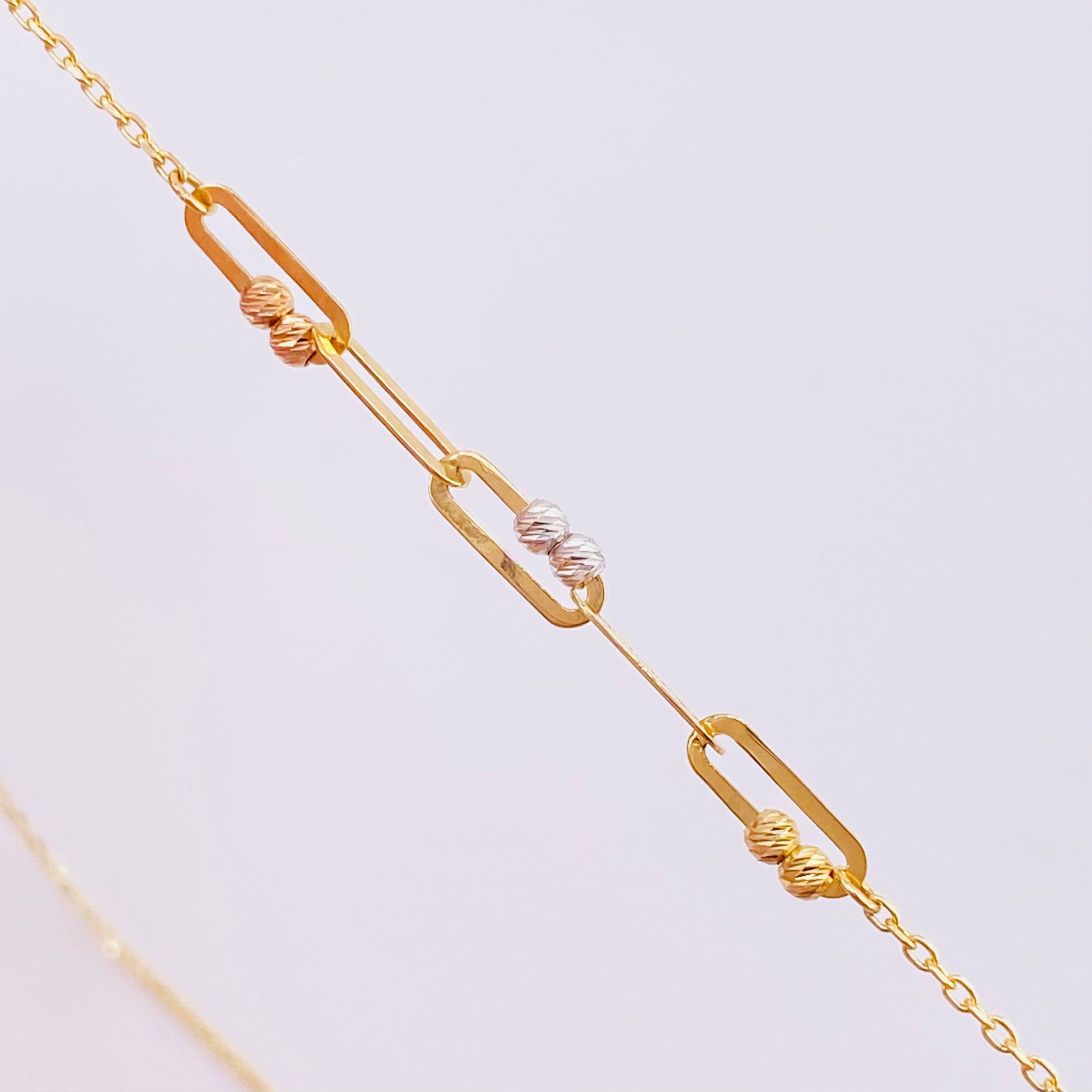 Cadena Aro Seguido Clip Balin 2.25g / 45cm / 0.85mm Tres Oros 18K